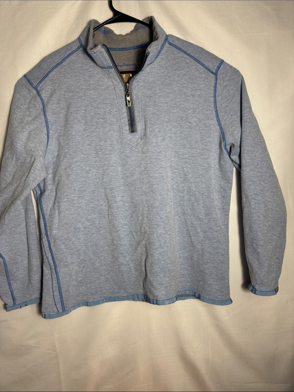 Tommy Bahama Men's Light Blue Half-Zip Pullover Sweater Size Small